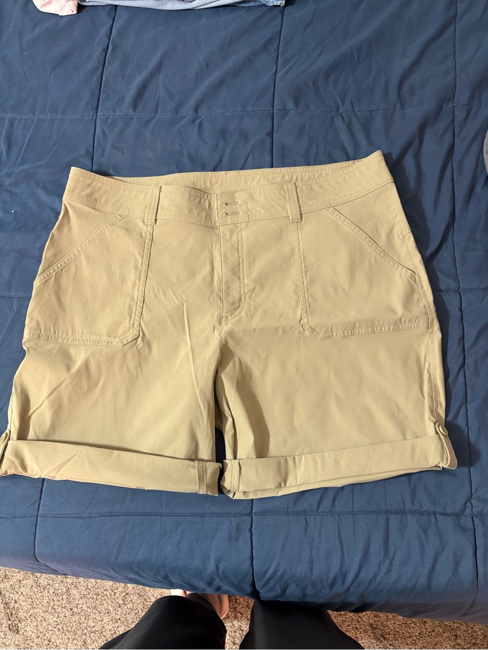Eddie Bauer Women’s Casual Roll-Cuff Shorts in Khaki